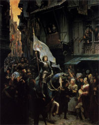 'Entree de Jeanne d'Arc a Orleans' by Jean-Jacques Scherrer (1887)