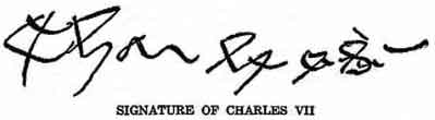 signature of Charles VII